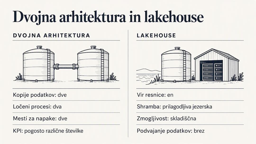 Primerjava podvojene in poenotene podatkovne arhitekture