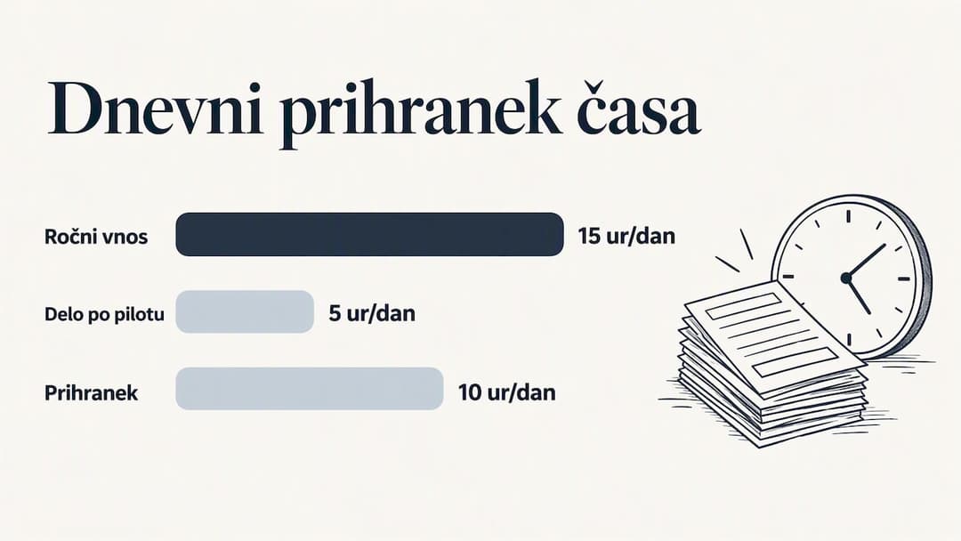 Izračun dnevnega in letnega prihranka časa